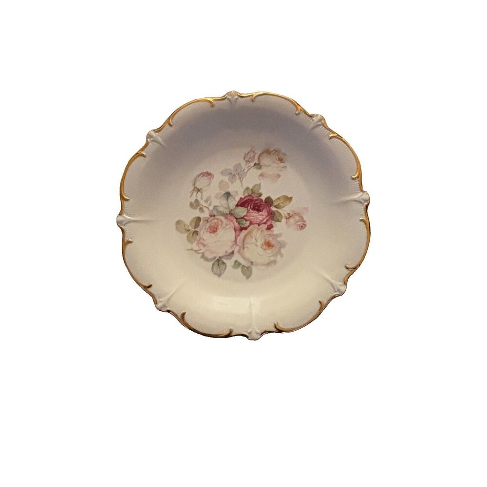 Schumann Arzberg Bavaria Germany 12" Platter Cake Plate Antique Rose Excellent!